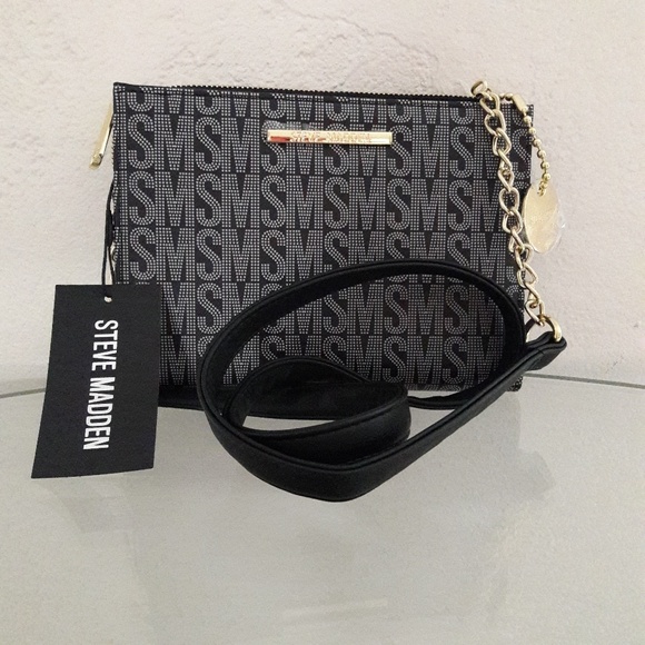 NWT STEVE MADDEN LOGO CROSSBODY WALLET BAG PURSE - Picture 2 of 8